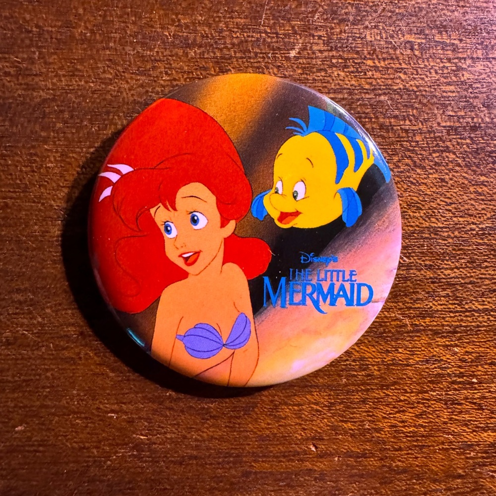Little Mermaid button pin